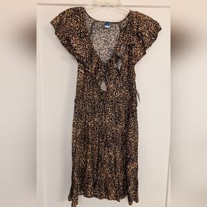 NWT Old Navy Brown Leopard Print Dress